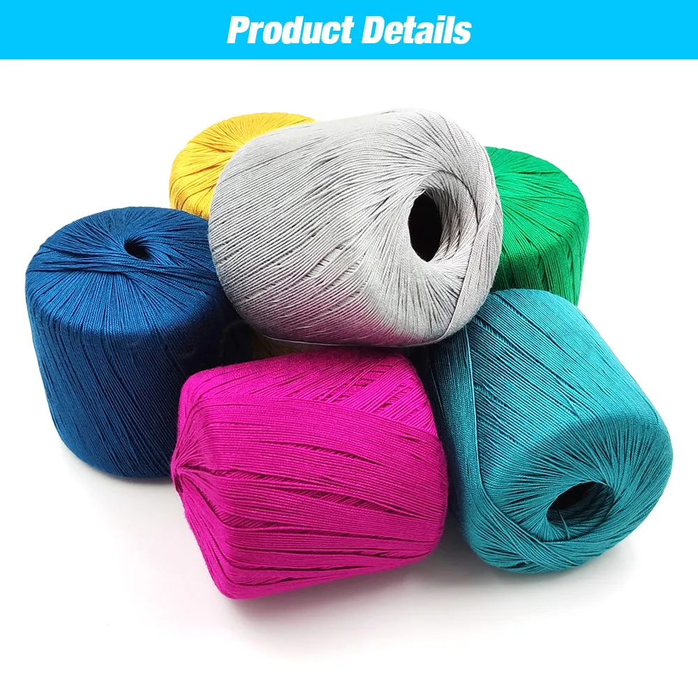 50g Lace Yarn Soft Crocheting Knitting Thread For Handmade Craft DIY Supplies Sweater Handbag Scarves Shawls Hats Making view 5