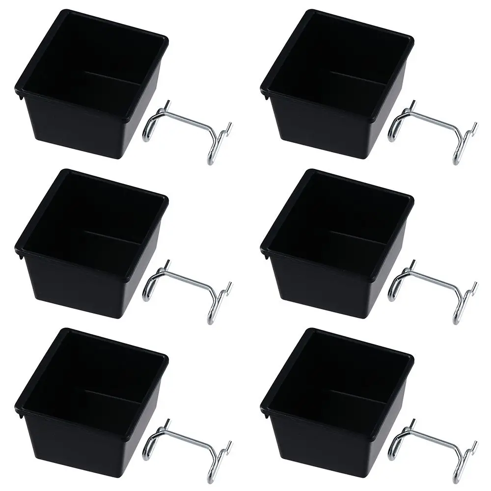 1/6 Set Cups Tools Storage Organizing Accessories Pegboard Bins Hooks Pegboard Box Holder