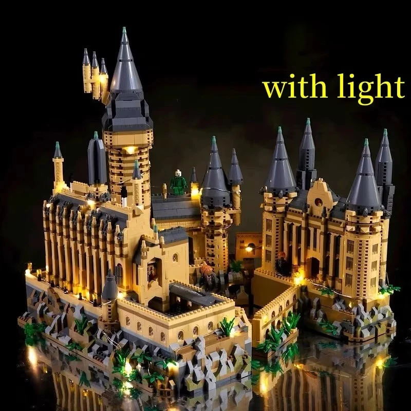 

Новый набор микро-блоков Magic Castle: Светящаяся архитектурная модель уличной сцены, креативный конструктор MOC, подарки для детей на Рождество и День рождения