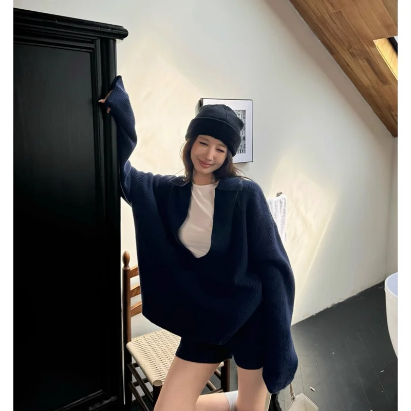 

Pullovers Womens Bear Cashmere Lightweight Breathable Everyday Essential Minimal Design V Neck Long Sleeve Ribbed Cuffs Sweaters