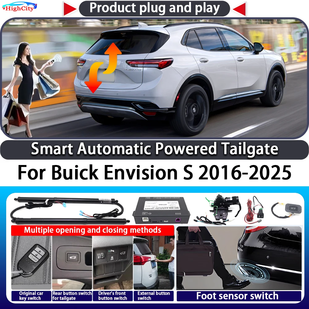 

For Buick Envision S 2016-2025 OEM Smart Automatic Powered Tailgate Key Control Trunk Lift Close Kit Electric Power Tailgate