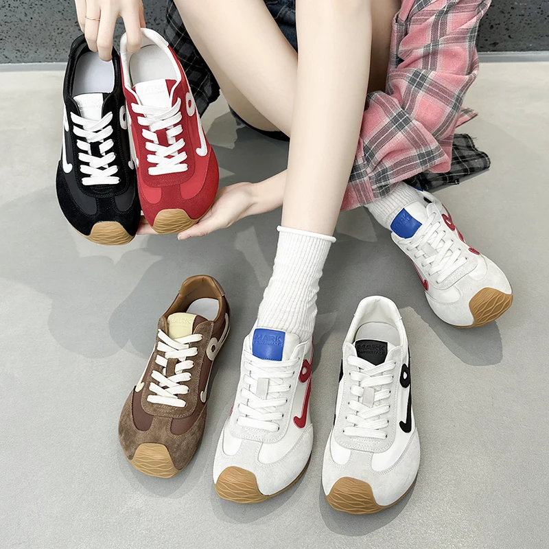 Designer Luxury Sports Shoes for Women Lace Up Running Casual Sneakers Breathable Tennis Female Flats Trainers Trend Fashion