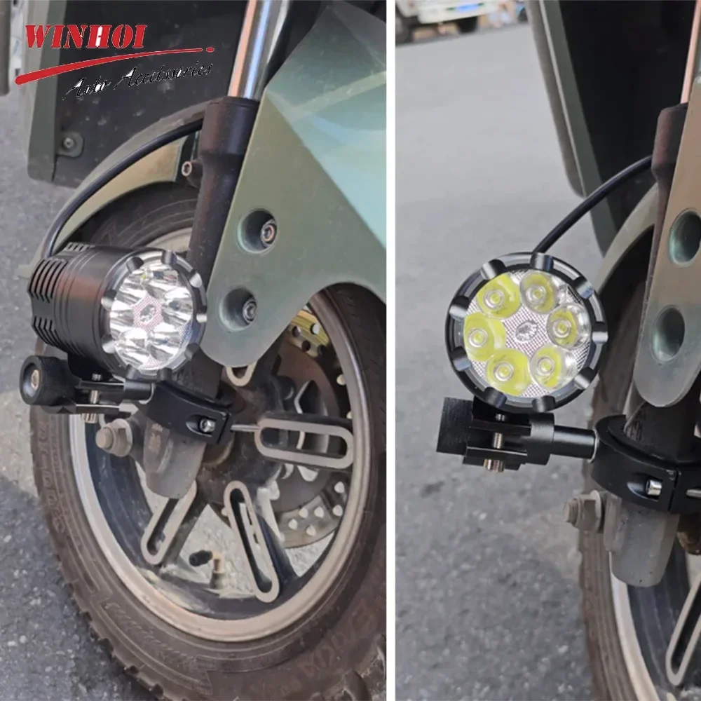 20-38/38-60mm Auxiliary Motorcycle Headlight Support Universal moto Spotlights Mount Bracket Tube Clamp for Fork Atv Scooter