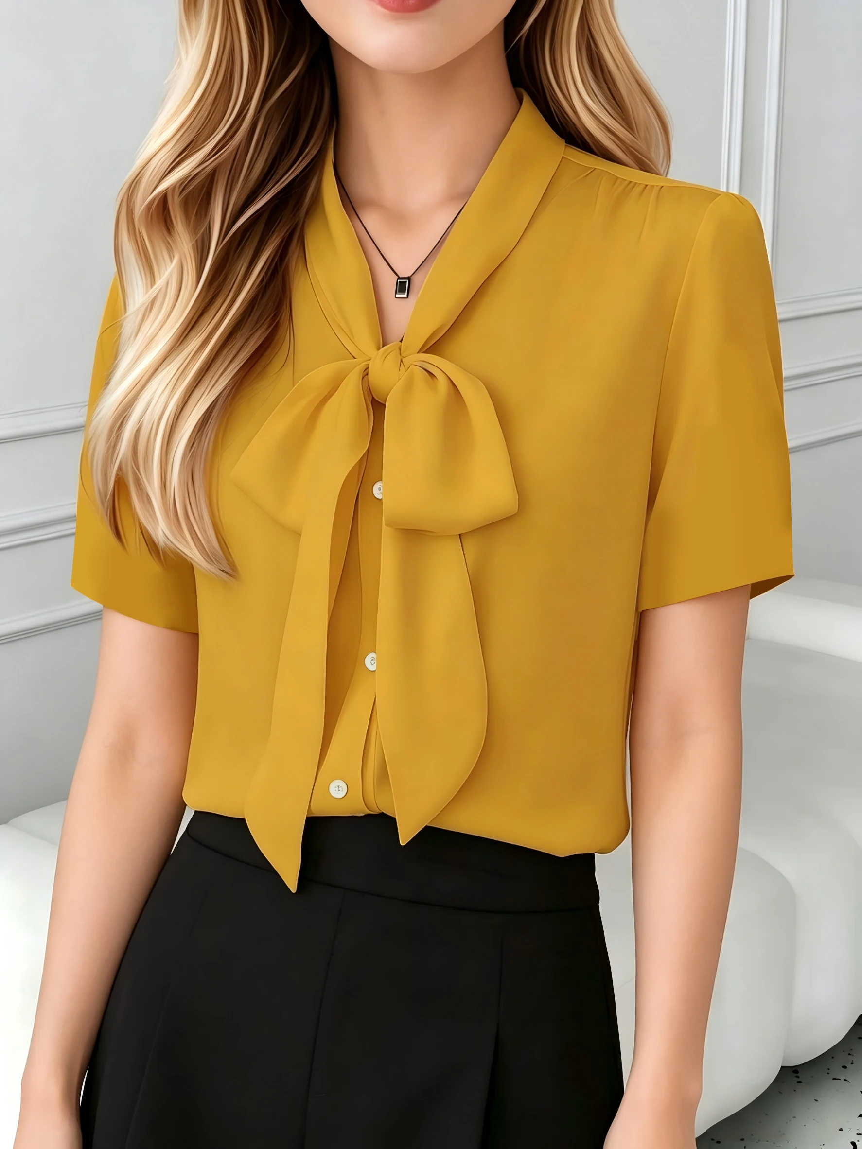 Temperament Loose Woman Shirt Fashion Casual Blouse Elegant short Sleeve Woman Shirt Holiday Weekend Top