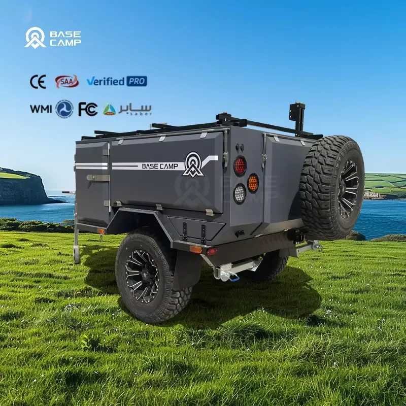 Expanded Travel Trailers Best Quality Pop-Up Forward Folding Camping Trailer Cargo Trailer Camper Caravan Box for Car Vans