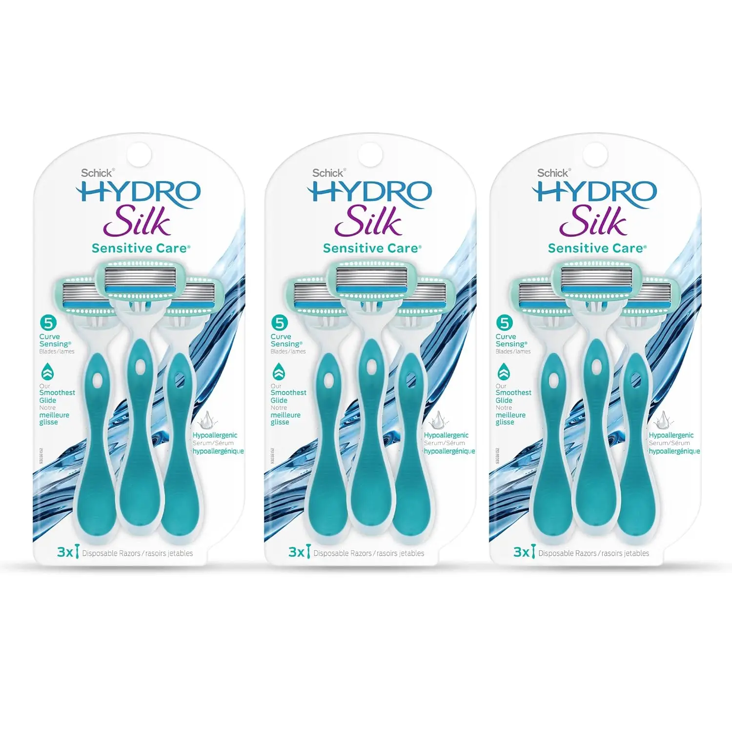 

Sensitive Skin Women's Disposable Razors, 5-Blade Design for Smooth Shave, Travel-Friendly 9ct Pack