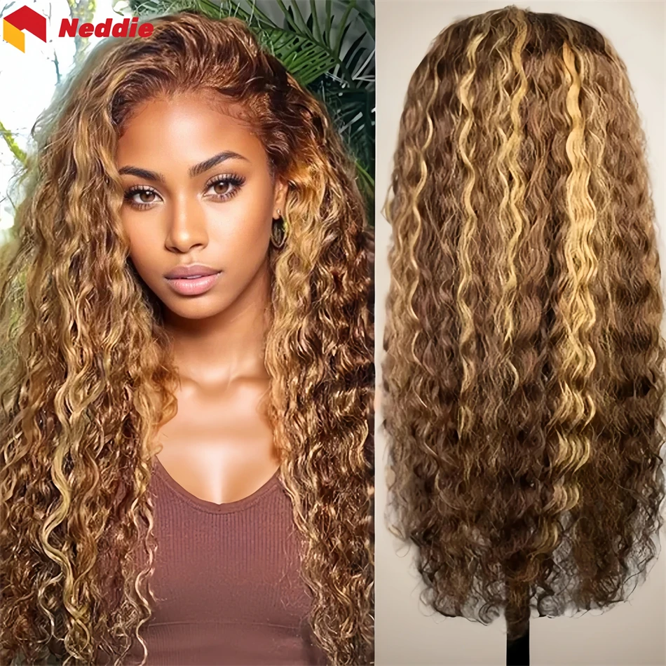 200 Density 30 32 Inch Cheap Highlight 13x4 13x6 Lace Frontal Deep Wave Curly Wig 100% Human Hair Front Wigs on Sale Clearance