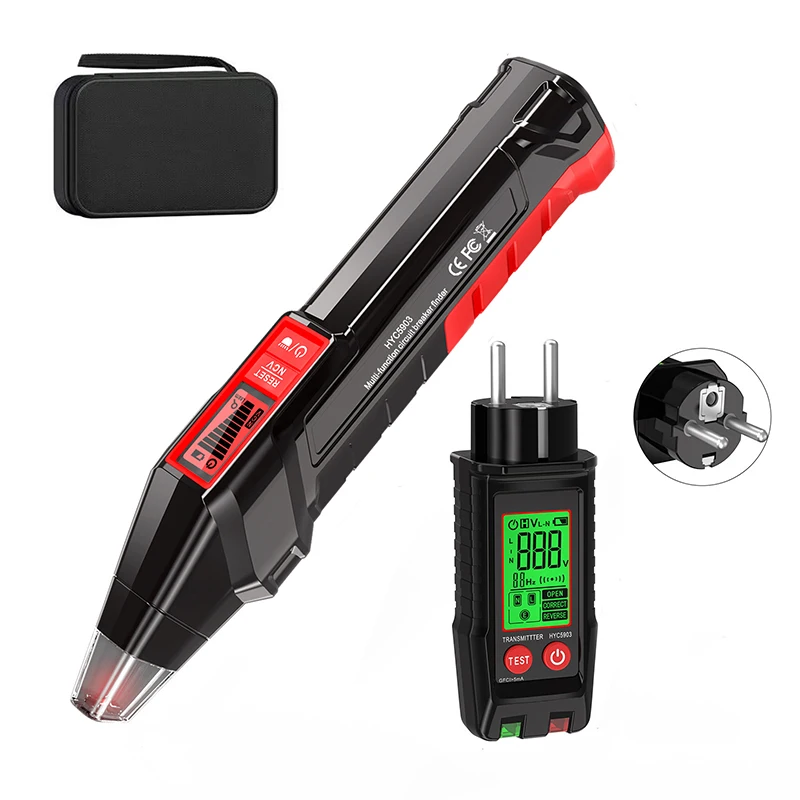 Circuit Breaker Finder with LCD Display GFCI Outlet Tester Non-contact Voltage Detector Automatic Fuse Tracer Tool with NCV Test