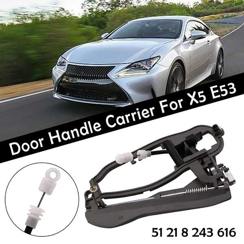 

Front Outside Exterior Door Handle Carrier Passenger Side Right RH For-BMW X5 E53 2000-2007 51218243616