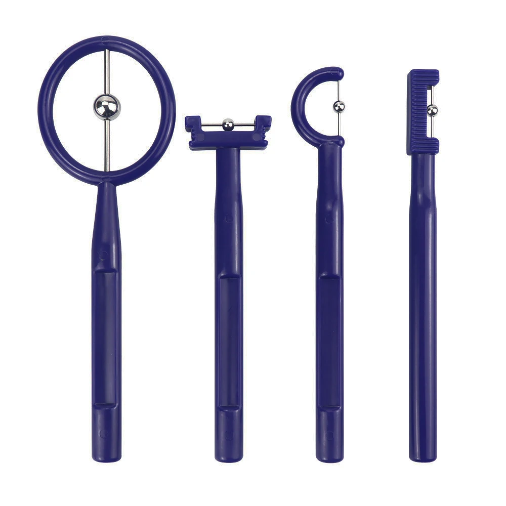 4PCS Tongue Muscle Trainers Blue Tongue Tip Exercise Tool Tongue Tip Lateralization Lifting Oral Muscle Training Set