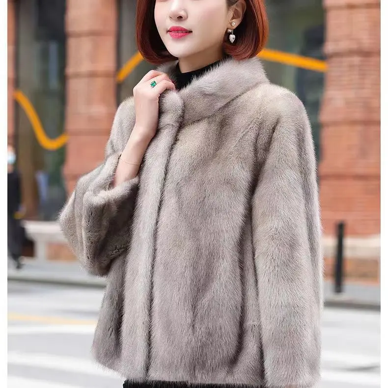 New Women's Faux Fur Coat Lapel Collar Long Sleeve Stylish Slim Fit Comfortable Trendy Versatile Commuter Casual Daily Wear Coat
