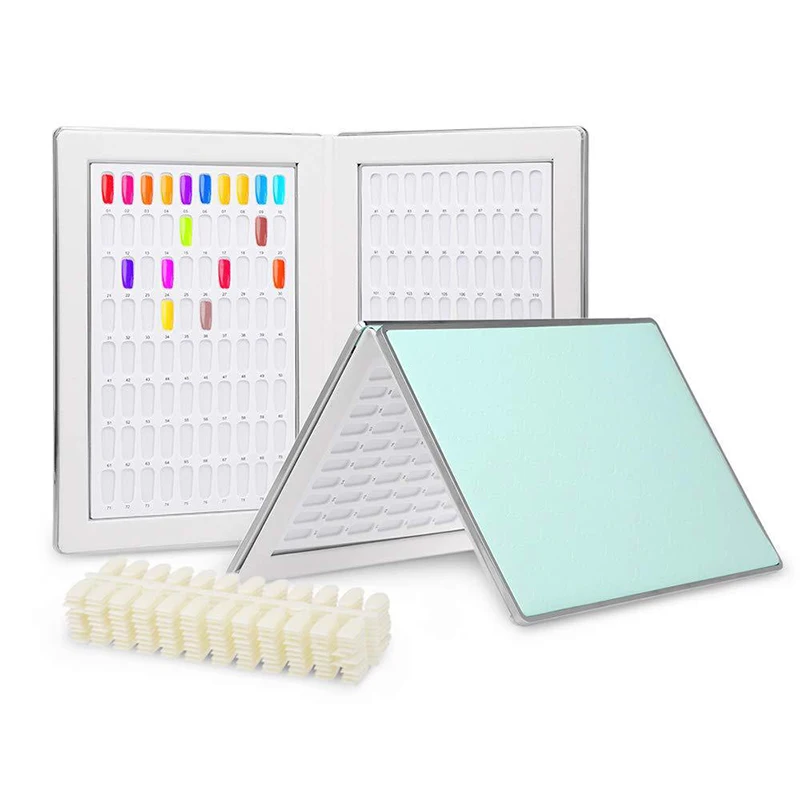 160 Nail Color Display Book With 240 Tips Gel Polish Card Board For Presentoir Collection Salon Tool Nail Polish Colors Chart