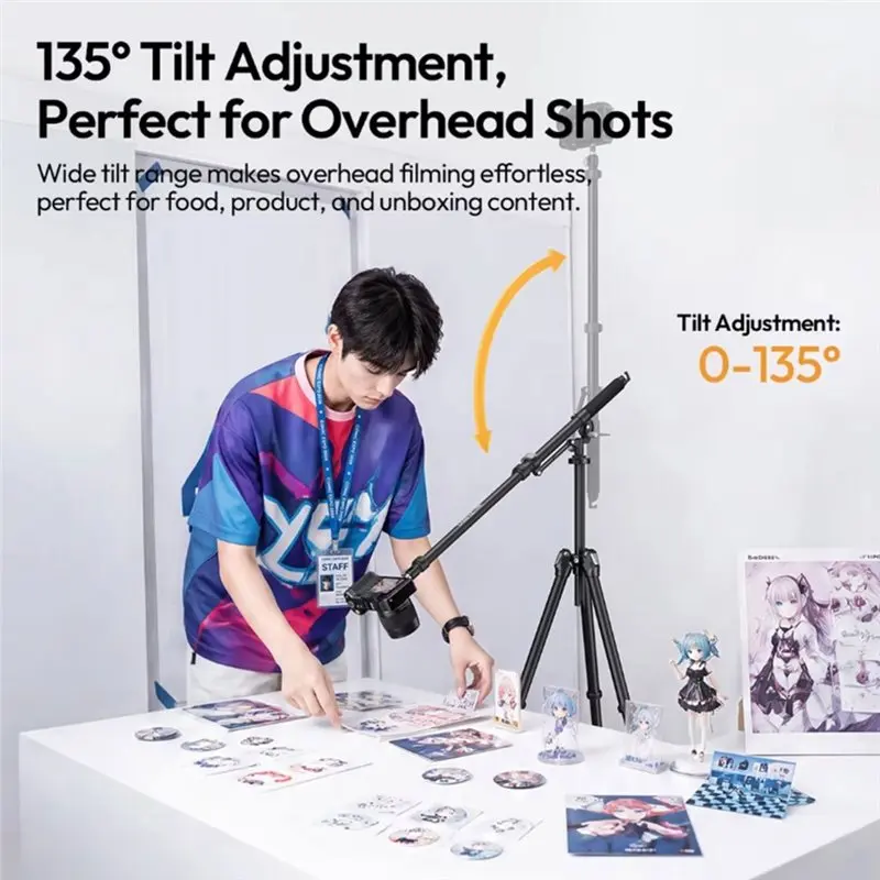 Delicate texture-TH09 Boom Arm For Camera Softbox Overhead Mount 3-Section Aluminum Alloy Extendable Versatile For Camera