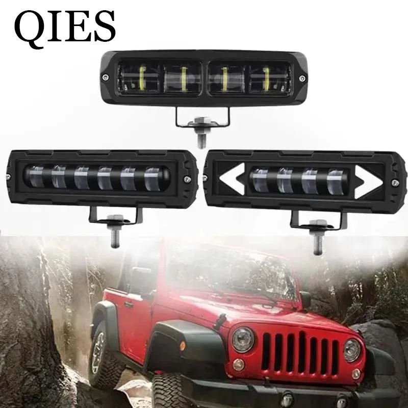 

7D 6D LED Light Bar offroad Driving Running Light 6 Inch Lens led light bar for Niva lada 4X4 ATV SUV Truck Tractor 12V 24V Moto