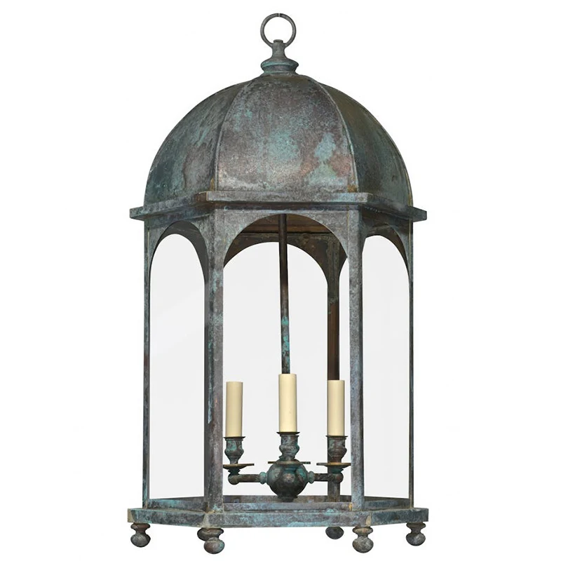 Classic Design Solid Brass Lantern Pendant Light Modern Unique Hanging Pendants  for Home Outdoor Garden