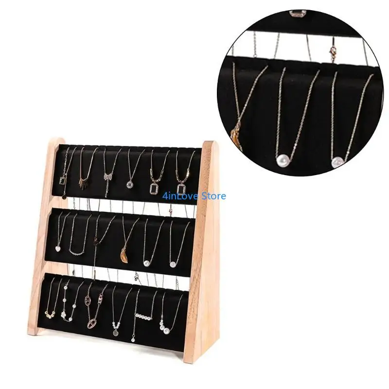 T4MD Elegant Necklace Holder Sophisticated Jewelry Stand Holder Functional Necklace Presentation Shelves