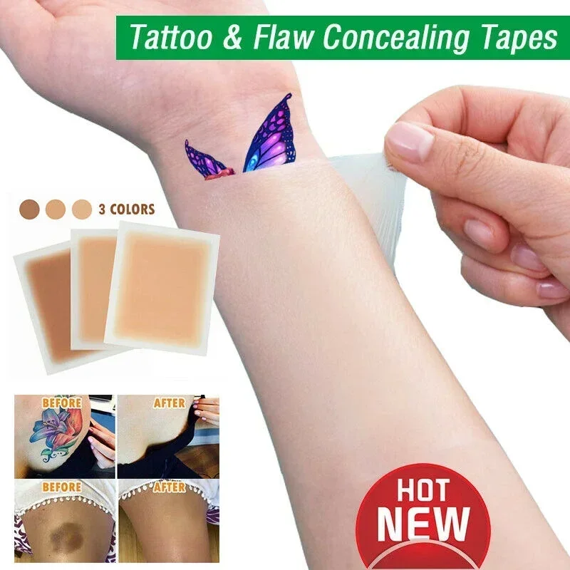 1PC Waterproof Temporary Tattoo Scar Acne Cover Up Sticker Portable Flaw Birthmark Concealing Tape Removable Makeup Tools