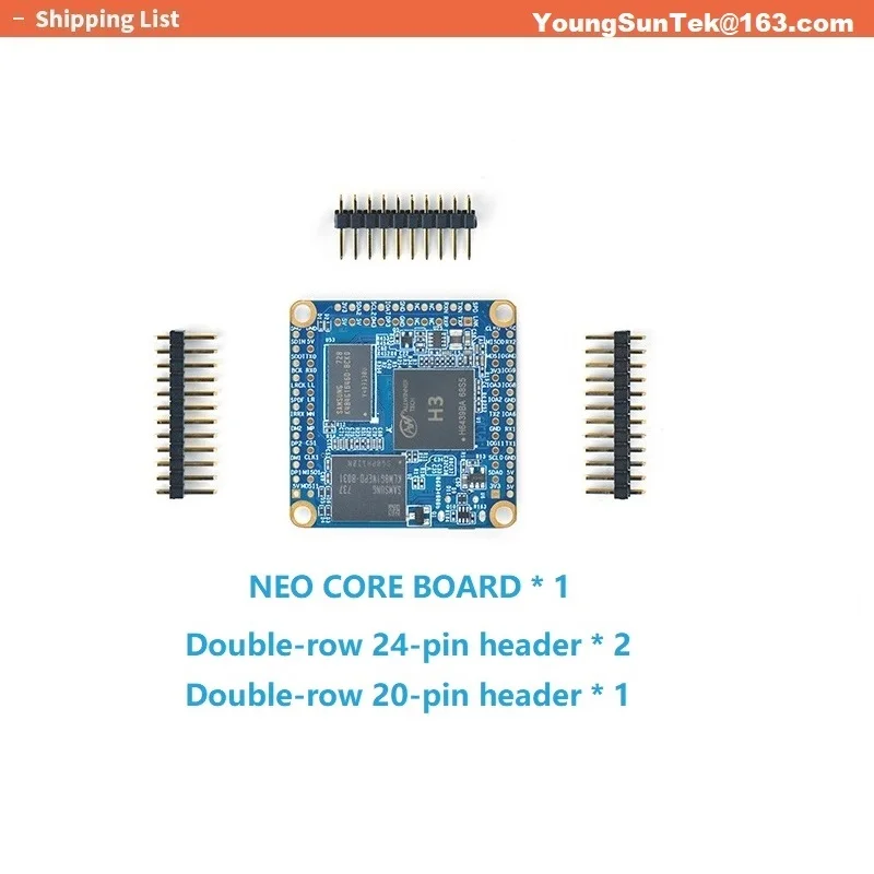 

Allwinner H3 Nano Pi Neo Core (256 МБ/4 ГБ) YoungSunTek Quad Cortex-A7 до 1,2 ГГц, OpenWRT Linux