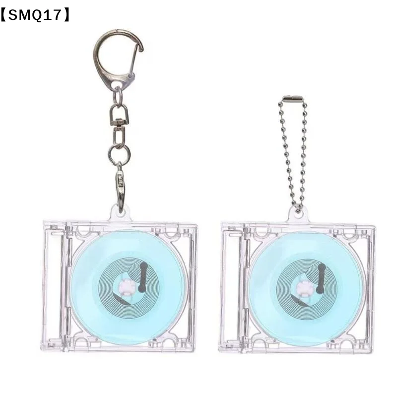 1Pcs Mini NFC CD Vinyl Record Keychain Music Link Pendant Clear Shell DIY Gift For Kpop Fans Music Lovers Bag Key Decora【SMQ】