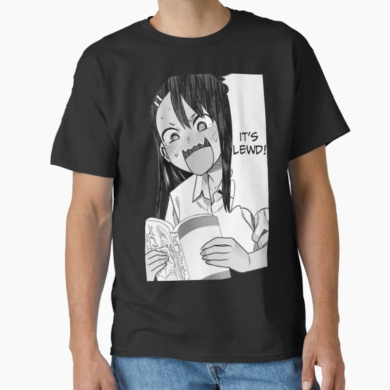 

Dont Toy With Me, Miss Nagatoro Lewd Anime T shirt for man Large size Tops Manga Graphic Print Y2k Clothes Cartoon Tee