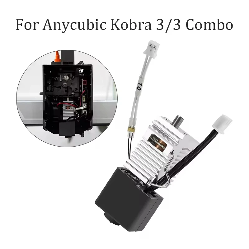 Anykokobra için 3 Hotend Kobra 3 Combo Hotend meme termistör isıtıcı blok anykokobra K3 için yedek parça aksesuarları