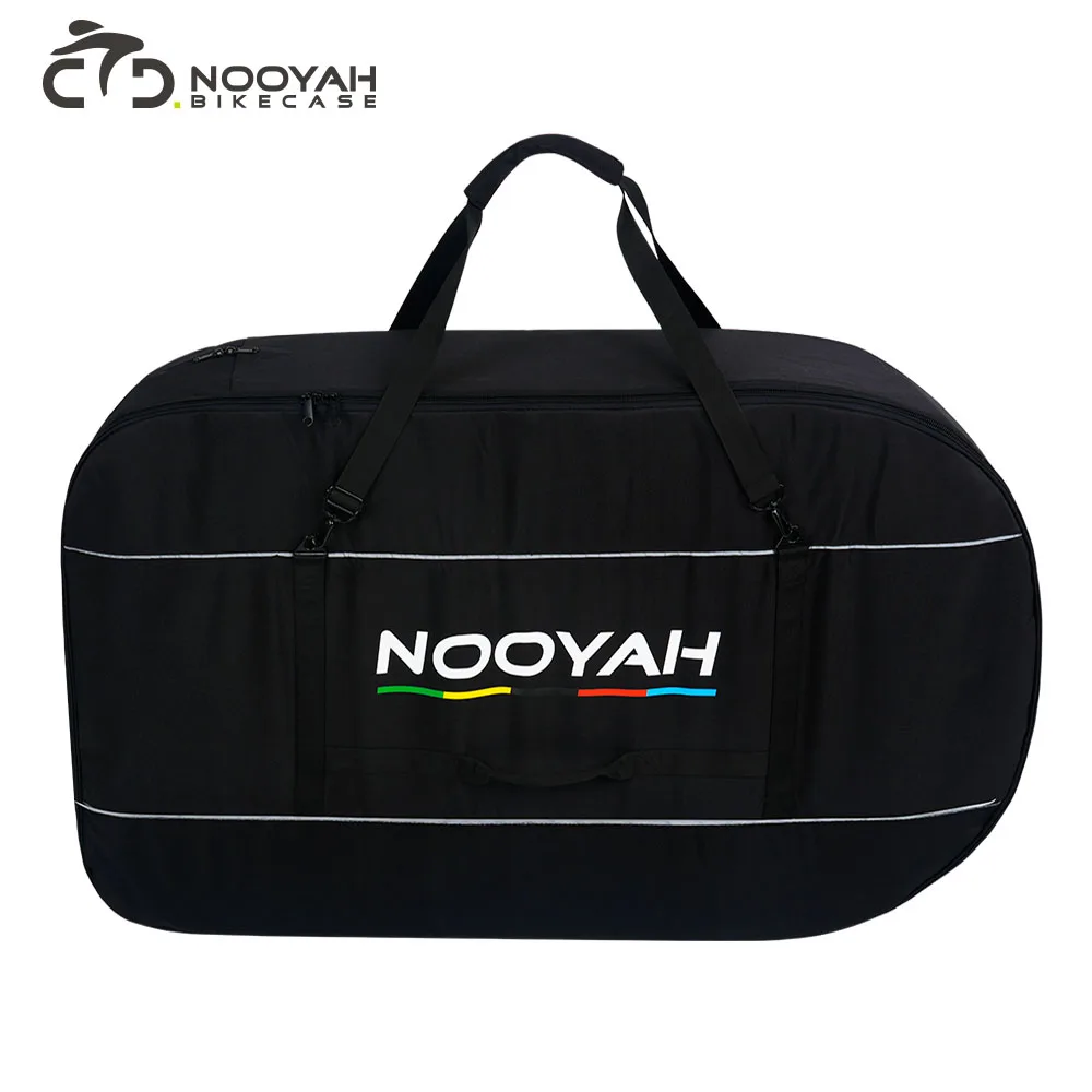 NOOYAH Bicycle Transport Bag Bike Travel Bag MTB Road Bike Protective Case 3 Layer Fabric Thickening Cycling 2 in 1 Foldable Bag