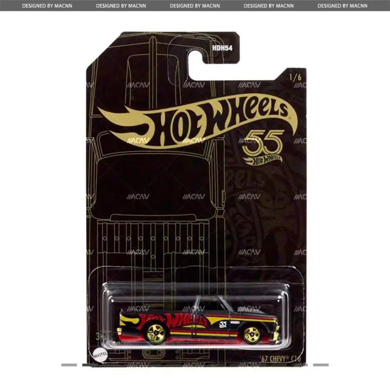 Nieuwe verkopende Mattel Hot Wheels 55th Anniversary Black Gold Exclusieve Limited Edition speciale collectie gegoten modelautomodellen