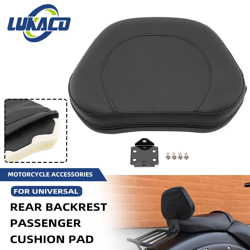 

Universal Motorcycle Backrest Rear Passenger Sissy Bar Cushion Pad Motocross Accessories For Harley Honda Yamaha Suzuki Kawasaki