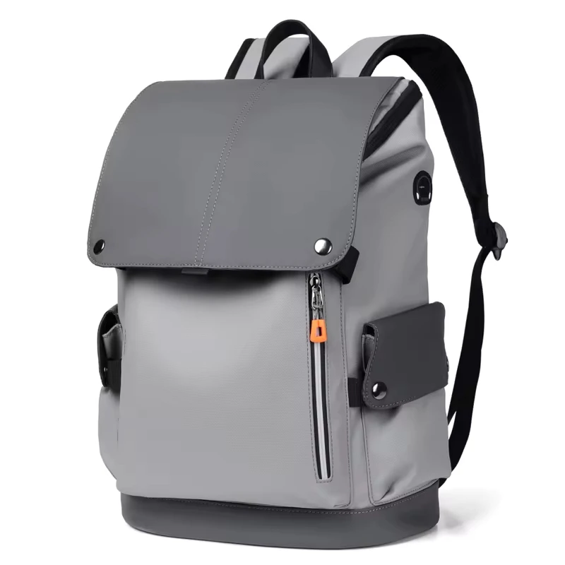 

PU Leather Waterproof Men's Laptop Backpack, Large Computer Bag for Business, Urban Style USB Charging Rucksack for Modern Men