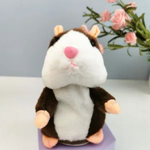 Bonito Hamster brinquedo de pelúcia para crianças, aprendendo palavras, pode colocar e falar, brinquedo elétrico, caminhada boneca, figura de ação, presente para crianças 6 principais vendas boneco que anda - №1