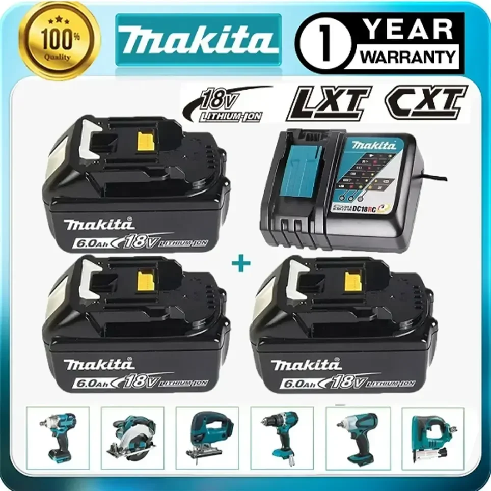 

Makita Latest Upgraded BL1860 Rechargeable Battery 18 V 6.0A Lithium for Makita 18V Battery BL1840 BL1850 BL1830 BL1860B LXT 400