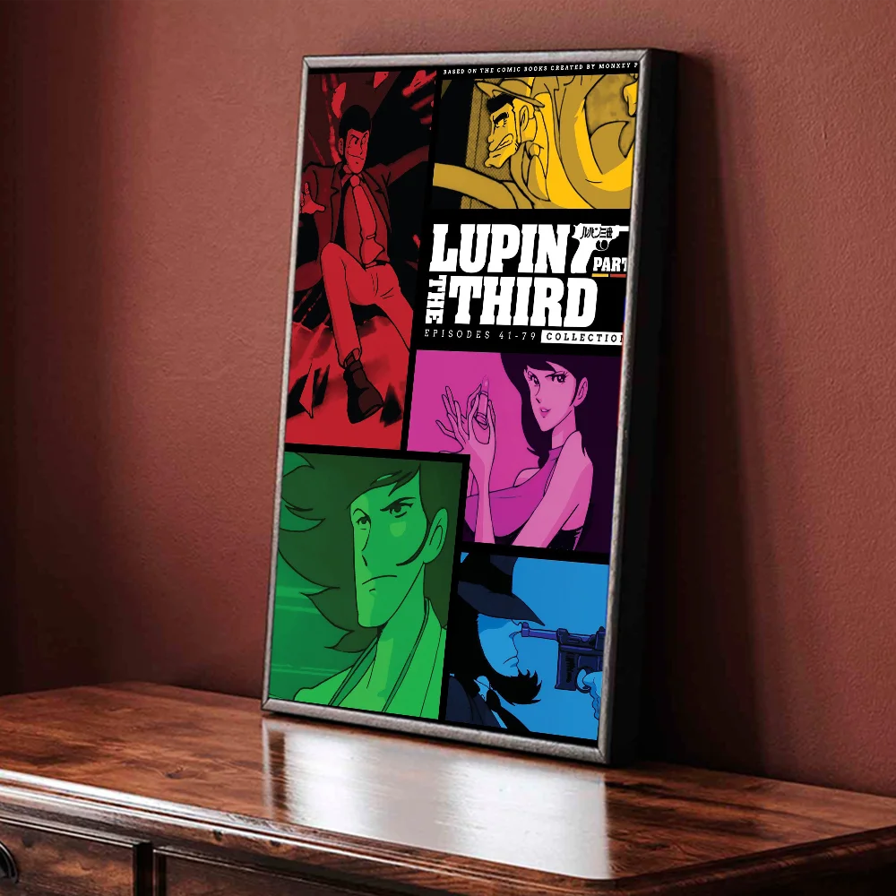 لوبين الثالث كاريكاتير ورق أبيض ملصق HD جودة ملصق جدار الفن اللوحة غرفة الدراسة جدار ديكور