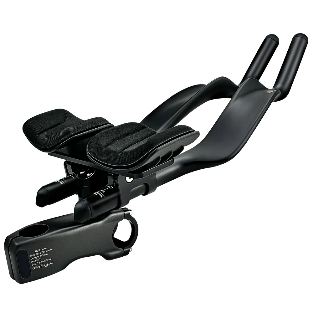 BALUGOE MTB Fahrrad-Vorbau, vertikaler Lenker, Triathlon-Modifikation, Rennrad-TT-Lenker, Spoon-Seitenlenker, 31,8-31,8 mm – Detail 2