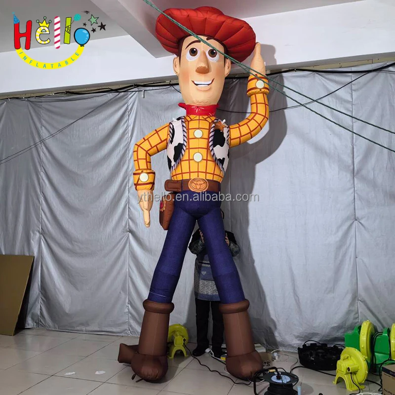 Cartoon Mascot Character Outdoor Giant Inflatable Cowboy With Hat