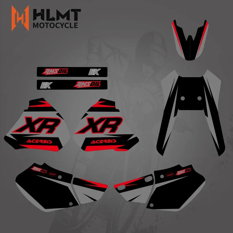 HLMT Motorcycle Graphics Background Decals Stickers Kit for Honda XR250 XR400 1996 -2001 2002 2003 2004 XR 250 400