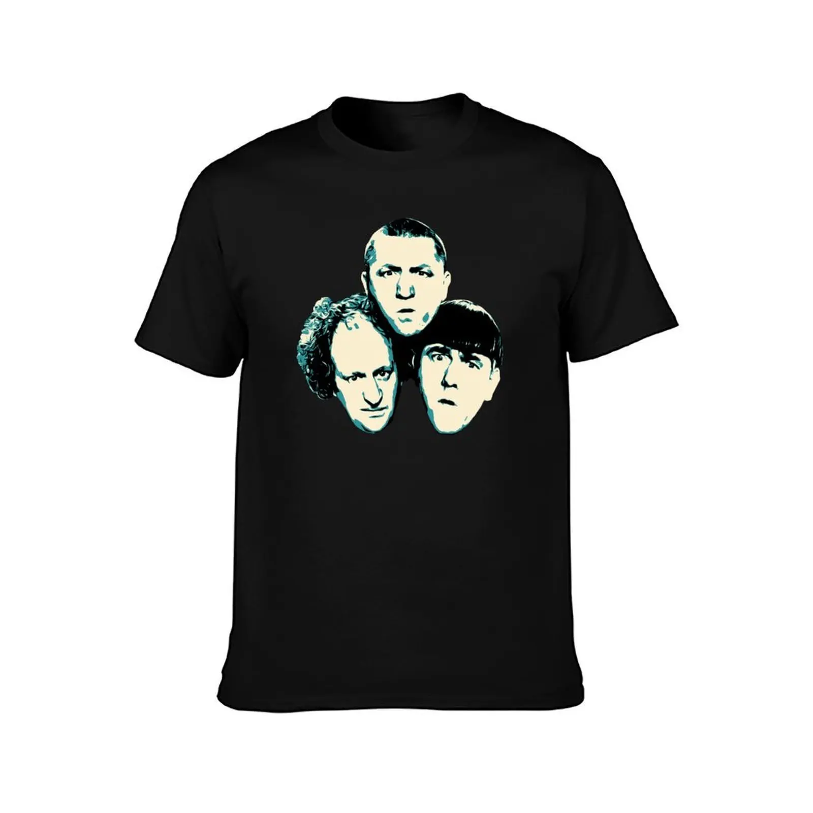 Larry, Curly and Moe T-Shirt, Summer Casual Cotton Tee, Oversized Streetwear Tops, Vintage Graphic Print, Loose Fit Short Sleeve