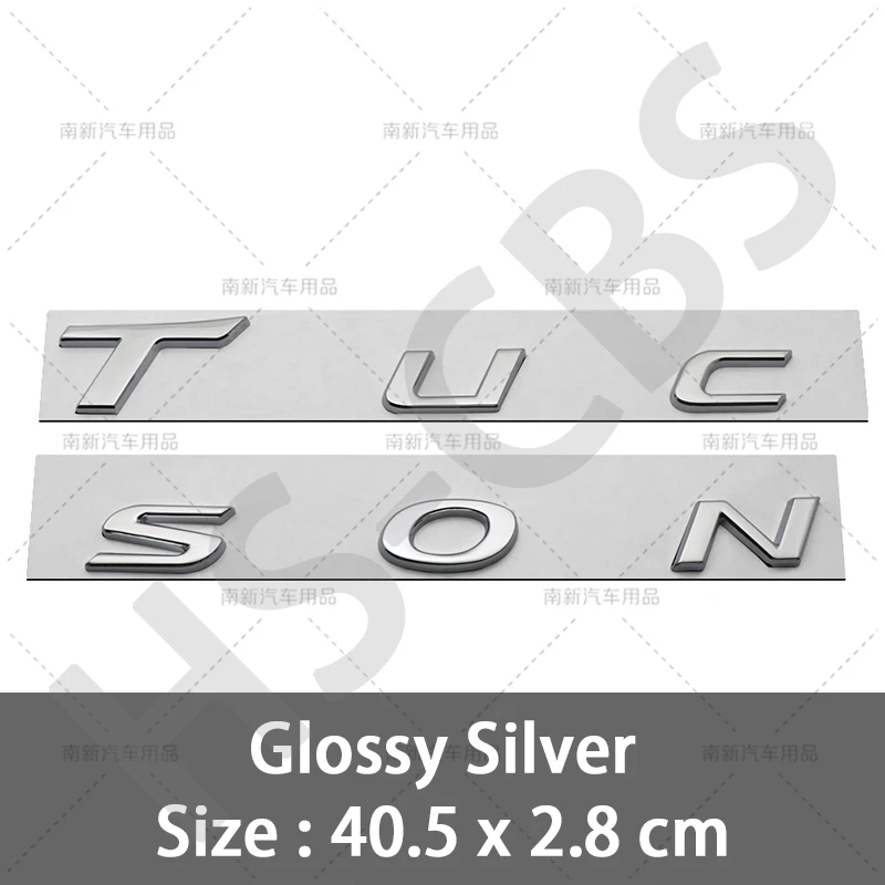 ABS Tucson Logo coffre arrière Badge lettre Logo voiture hayon corps autocollant Tucson emblème acce