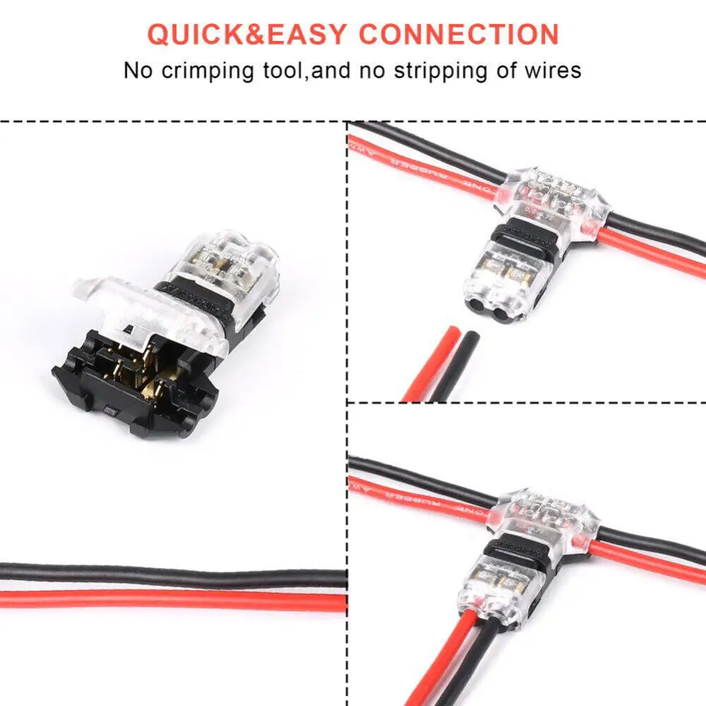 12V Wire Cable Snap In Connector Terminal Connections Joiners Auto Plug 1/5/10/20pieces/set