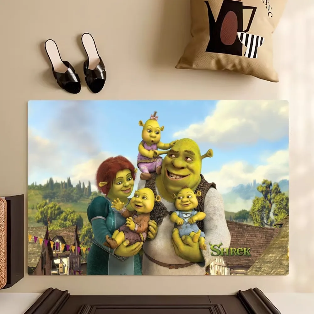 Beast Kingdom S-Shrek And Fiona Floor Mat Bedroom Kitchen Door Bath House Super Absorbent Foot Non-slip