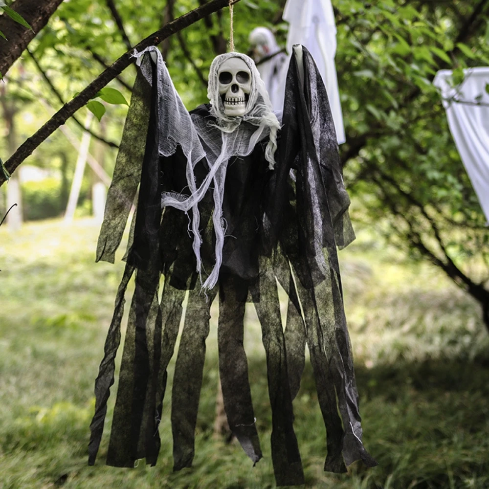 

Halloween Ceiling Decoration Door Hanging Skeleton Gauze Horror Pendant Halloween Decoration Props Party DIY Decoration