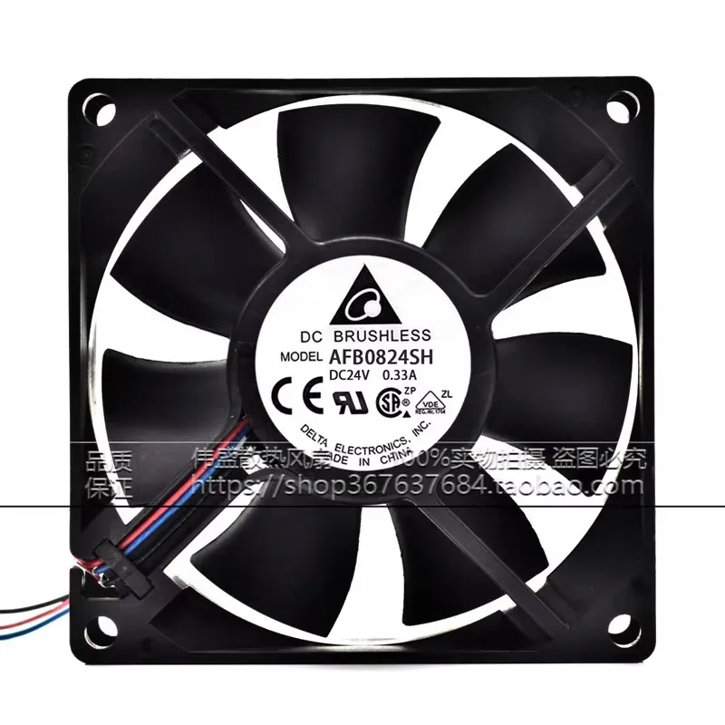 

Original AFB0824SH 80 * 80 * 25MM 24V 0.33A 8CM welding machine frequency converter Cooling fan