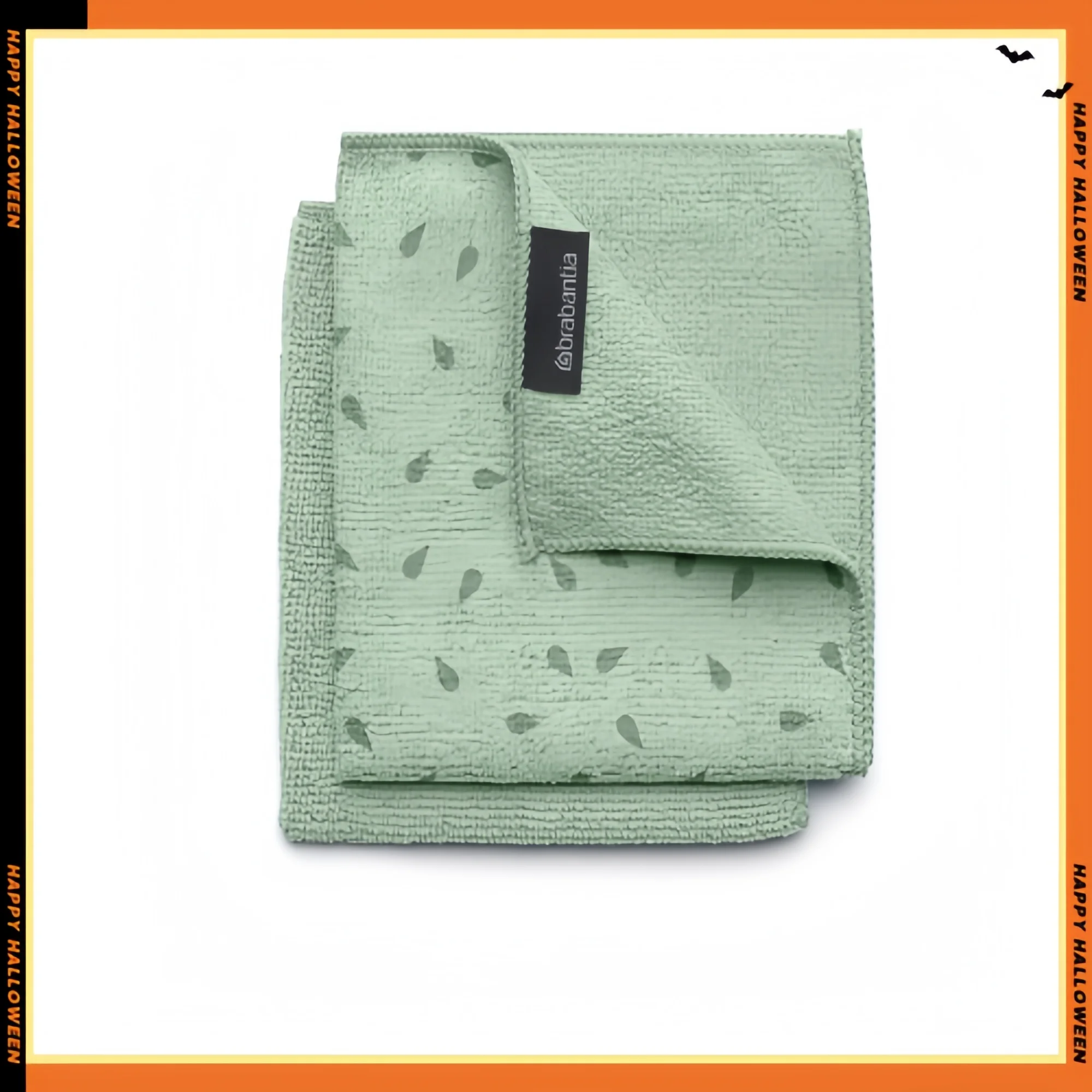 قطعة قماش تنظيف صحية مقاس 12 × 12 باللون الأخضر - ألياف دقيقة قابلة لإعادة الاستخدام لتنظيف المطبخ والأطباق