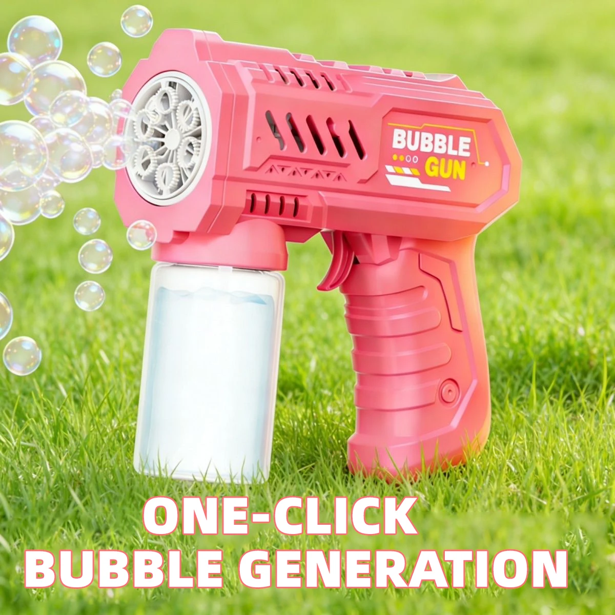 Vollautomatische Seifenblasenpistole Raketen-Seifenblasenmaschine Automatischer Blasenmacher mit Seifenblasenflüssigkeit Spielzeug für Kinder Strand Outdoor Seifenblasengeschenke – Detail 6