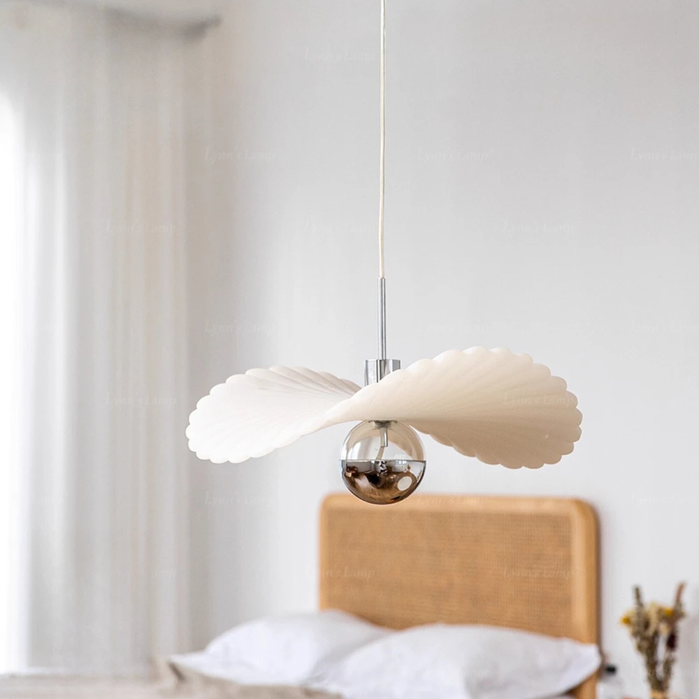 Feather bar counter pendant light bedroom headboard, Nordic creative aisle chamomile balcony artistic pendant light