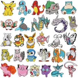 Pokemon Patch 28 Styles Pikachu Clothes Sew on Embroidery Patches Applique Iron on Clothing Cartoon DIY Sewing Fabric Patch