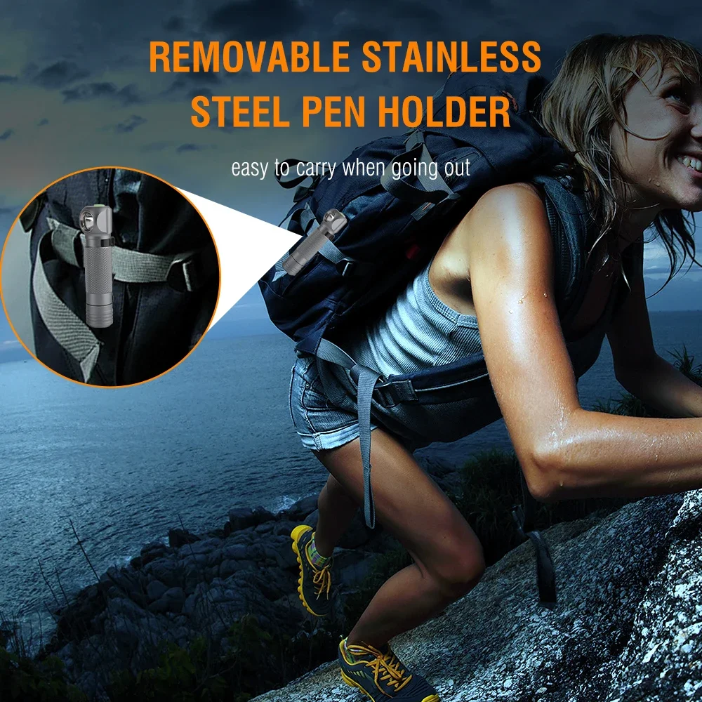 BORUiT 1000LM LED ヘッドランプ防水 3 モード直角懐中電灯軽量強力なヘッドトーチキャンプや狩猟用