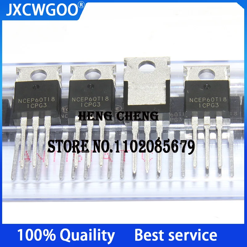 10PCS 100%New Original  NCEP60T18 TO-220 N-channel 60V 180A field effect transistor (MOSFET)