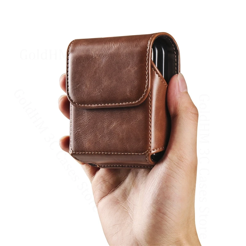 

Cover Leather Phone Pouch For ZTE nubia Flip 3 5G Belt Bag Waist Magnetic Pack Phone Case For ZTE Nubia Flip3 2 5G Holster Shell