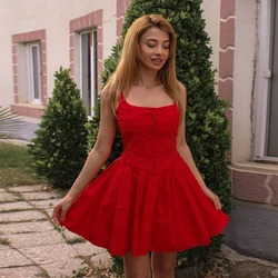 Suninheart Summer Elegant Dresses for Women 2024 New Arrivals White Party Dresses Short  A Line Flare Dress for Holiday