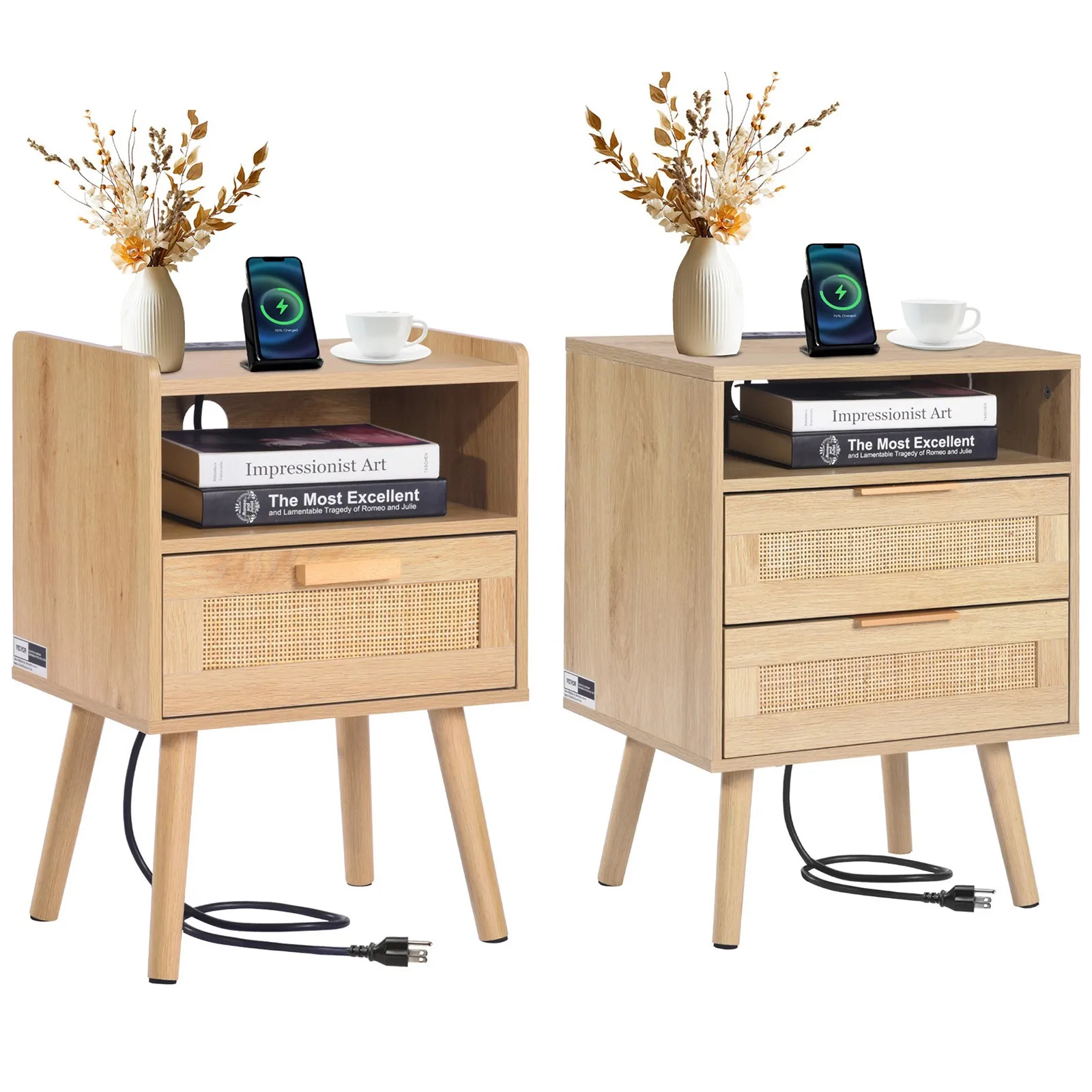 Rattan Nightstand E…